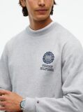 Grey Peached Fleece Crew Neck Sweatshirt  Men