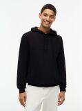 Μαύρο Hoody Με Μίξη Υφών Και Λογότυπο  Άνδρες
