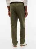 Green Pocket Trim Pleated Twill Trousers  Men