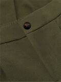 Green Pocket Trim Pleated Twill Trousers  Men