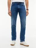 Blue Denton Slim Straight Faded Jeans  Men