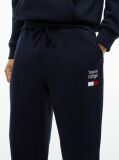 Blue Logo Embroidery Fleece Drawstring Joggers  Men