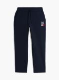 Blue Logo Embroidery Fleece Drawstring Joggers  Men