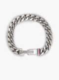 Silver Stainless Steel Chain-Link Bracelet  Men