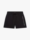 Black Original Logo Embroidery Mid Length Swim Shorts  Boys