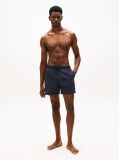 Blue Tonal Logo Mid Length Swim Shorts  Men