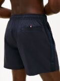 Blue Tonal Logo Mid Length Swim Shorts  Men