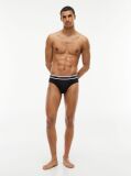 Black 3-Pack Signature Repeat Logo Waistband Briefs  Men