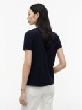 Μπλε T-Shirt Από Οργανικό Βαμβάκι Με Λογότυπο  Γυναίκες