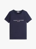 Μπλε T-Shirt Από Οργανικό Βαμβάκι Με Λογότυπο  Γυναίκες