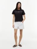 Μαύρο T-Shirt Με Κλασική Λαιμόκοψη Και Λογότυπο  Γυναίκες