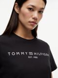 Μαύρο T-Shirt Με Κλασική Λαιμόκοψη Και Λογότυπο  Γυναίκες