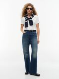 Beige V-Neck Slim Fit T-Shirt  Women