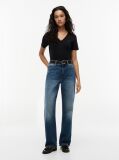Black V-Neck Slim Fit T-Shirt  Women