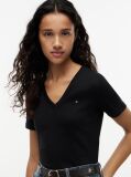 Black V-Neck Slim Fit T-Shirt  Women