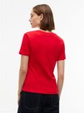 Red V-Neck Slim Fit T-Shirt  Women