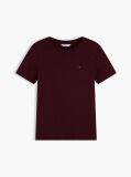 Red Flag Embroidery Ribbed Slim T-Shirt  Women