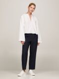 White V-Neck Relaxed Fit Blouse  Women