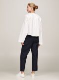 White V-Neck Relaxed Fit Blouse  Women