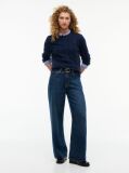 Blue Pure Wool Cable Knit Jumper  Women