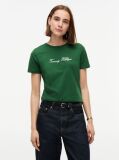 Green Logo Embroidery Crew Neck T-Shirt  Women