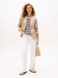 Μπεζ Slim Blazer Με Κεντητό Οικόσημο  Γυναίκες