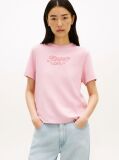 Ροζ Πλεκτό T-Shirt Με Λογότυπο  Γυναίκες