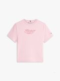 Ροζ Πλεκτό T-Shirt Με Λογότυπο  Γυναίκες