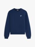 Blue Logo Embroidery Crew Neck Sweatshirt  Women