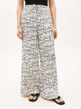 Multi Relaxed Wide Leg Pure Linen Trousers  Women
