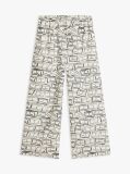 Multi Relaxed Wide Leg Pure Linen Trousers  Women