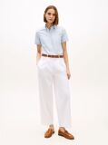 White Barrel Leg Mid Rise Chinos  Women