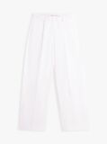 White Barrel Leg Mid Rise Chinos  Women
