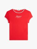 Κόκκινο Slim T-Shirt Με Λογότυπο  Γυναίκες