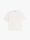 Beige Gold-Tone Button Pocket Relaxed T-Shirt  Women