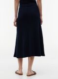 Blue Cable Knit Relaxed A-Line Midi Skirt  Women