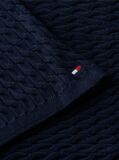 Blue Cable Knit Relaxed A-Line Midi Skirt  Women