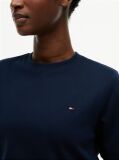 Μπλε Boxy T-Shirt Με Πλέξη Interlock  Γυναίκες