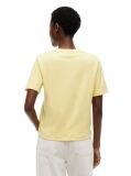 Κίτρινο Boxy T-Shirt Με Πλέξη Interlock  Γυναίκες
