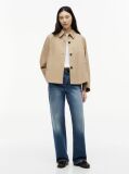 Beige Water Repellent Short Jacket  Women