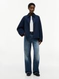 Blue Water Repellent Short Jacket  Women