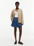 Beige Logo Appliqué Twill Bomber Jacket  Women