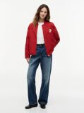 Blue Logo Appliqué Twill Bomber Jacket  Women