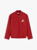 Blue Logo Appliqué Twill Bomber Jacket  Women