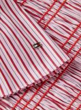 Multi Smock Stripe Ruffle Boat Neck Top  Women