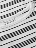 Multi Slim Boat Neck Three-Quarter Sleeve T-Shirt  Women