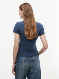 Blue Washed Crest Slim T-Shirt  Women