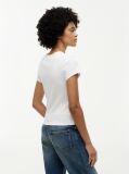 White Washed Crest Slim T-Shirt  Women
