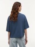 Μπλε T-Shirt Σε Άνετη Γραμμή Με Washed Εφέ  Γυναίκες