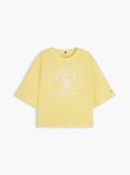 Κίτρινο T-Shirt Σε Άνετη Γραμμή Με Washed Εφέ  Γυναίκες
